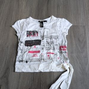 DKNY White and Pink Short Sleeve Tees